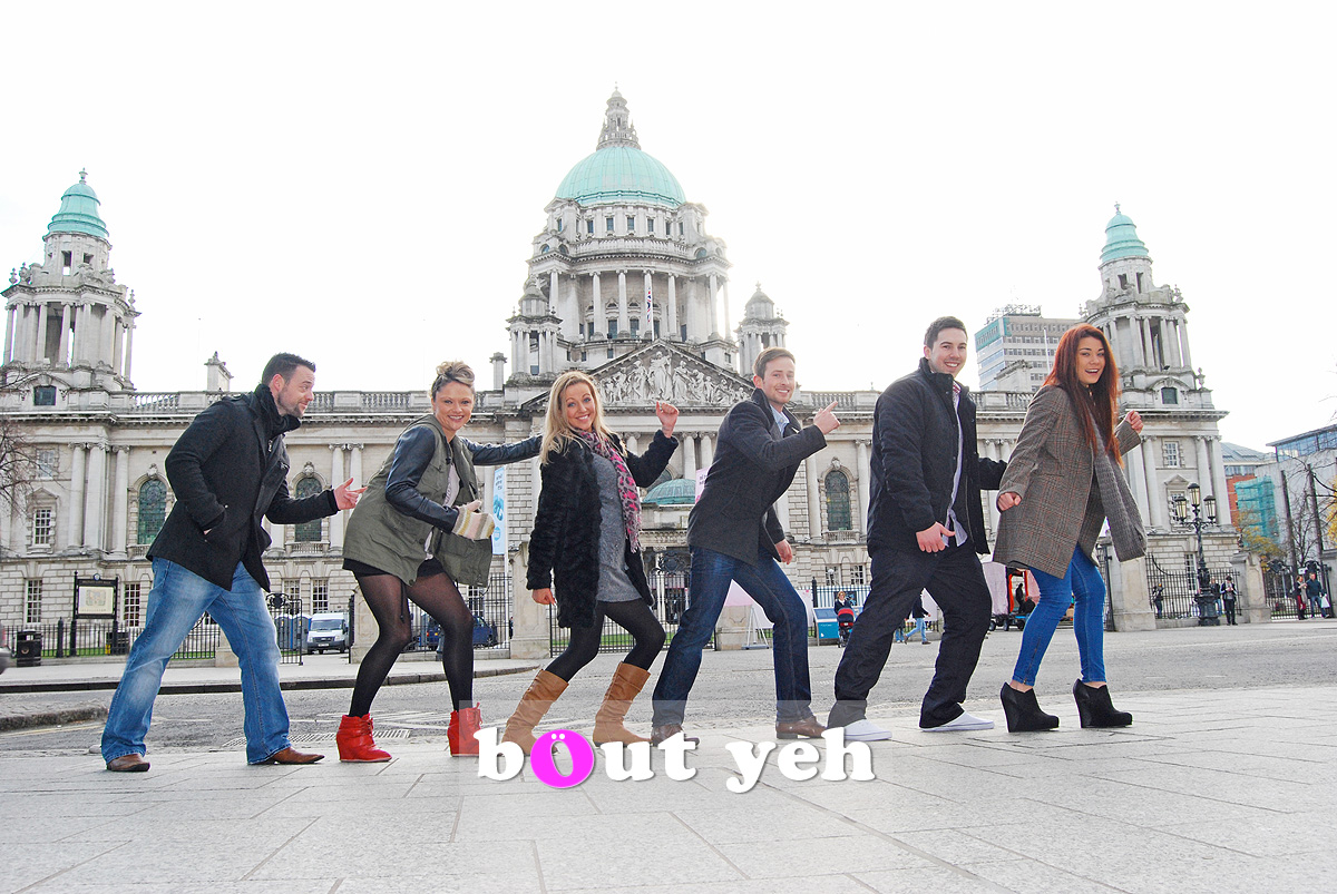 Young adults at Belfast City Hall. Photo 0024.