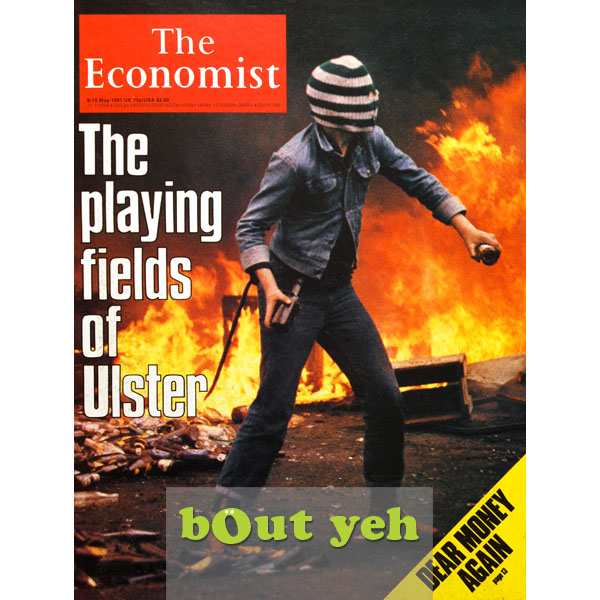 The Economist magazine May 1981 cover photograph by lifestyle photographer Stephen S T Bradley - portfolio photo.