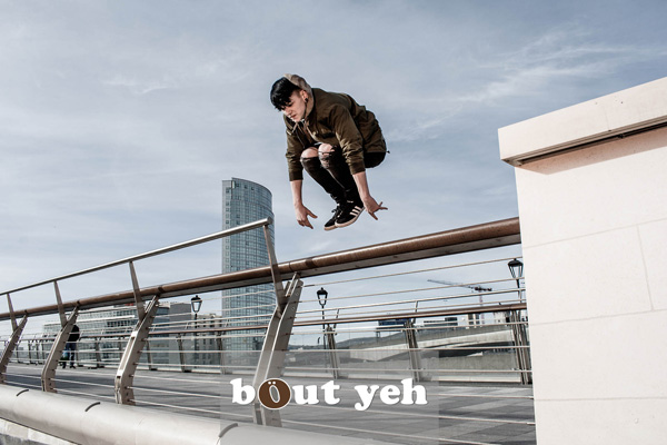 Parkour training.