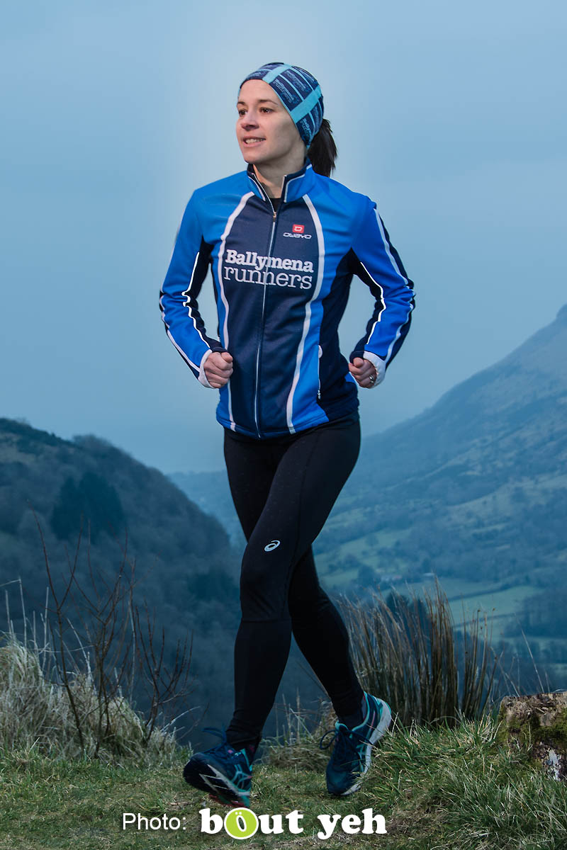 Ruth, of Ballymena Runners, at Glenariff Forest, Northern Ireland. Photo 0602.