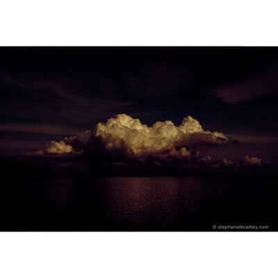 A Very Particular Place - limited edition photographic print of clouds over Cushendun Bay, Northern Ireland, by photographer Stephen S T Bradley, for sale by Bout Yeh art gallery
