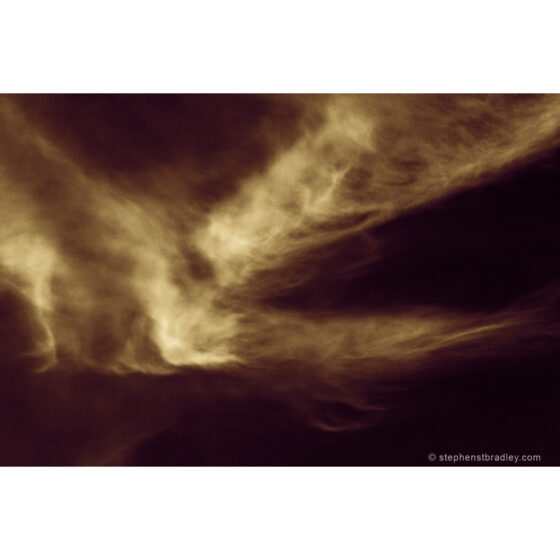 Freesoar - detail of part of limited edition photographic print of birdlike cloud formation over Newtownabbey, Northern Ireland