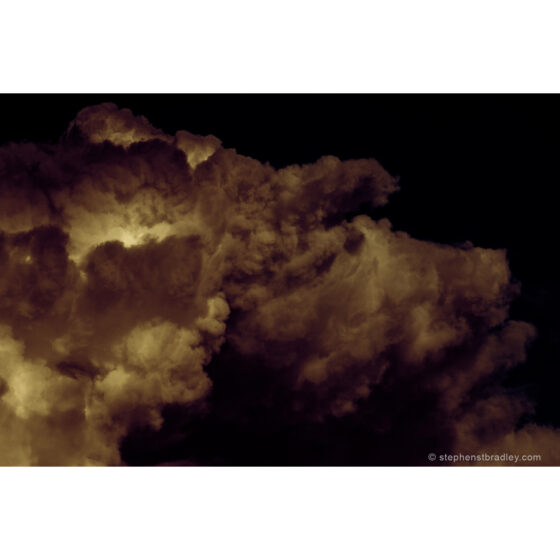 Sky Pig - detail of part of limited edition photograph of piglike clouds over Newtownabbey by photographer Stephen S T Bradley