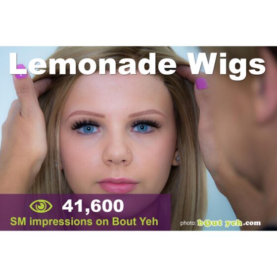 Shoot better images for Social Media - social media marketing tuition, Lemonade Wigs campaign photo