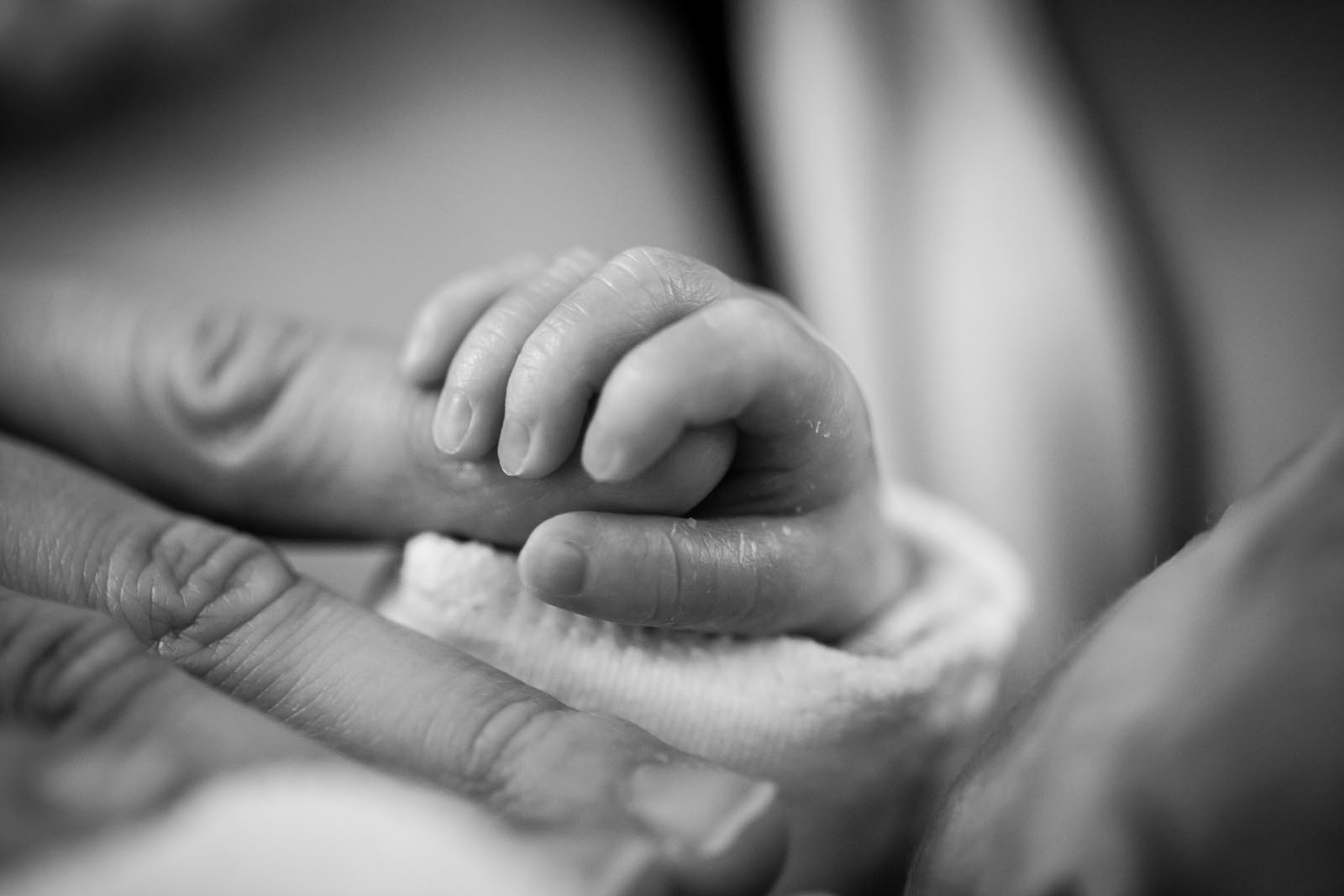 Baby photographer Belfast - baby holding finger, photo 208189