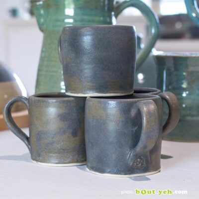 Contemporary Irish homeware ceramics - espresso set of two cups and two saucers, photo 1464