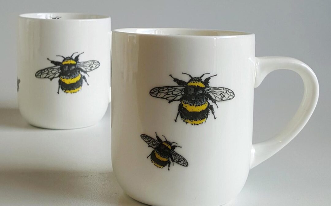Bug mug – nature themed porcelain mug hand made in Belfast