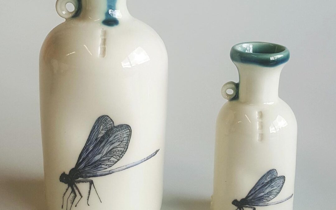 Dragonfly specimen bottle – hand made by Red Earth Designs