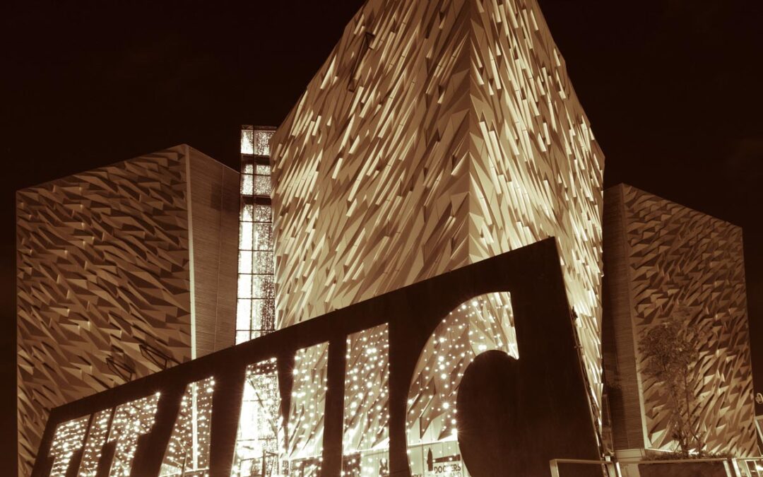 Photo of Titanic Belfast building at night – photo 2742