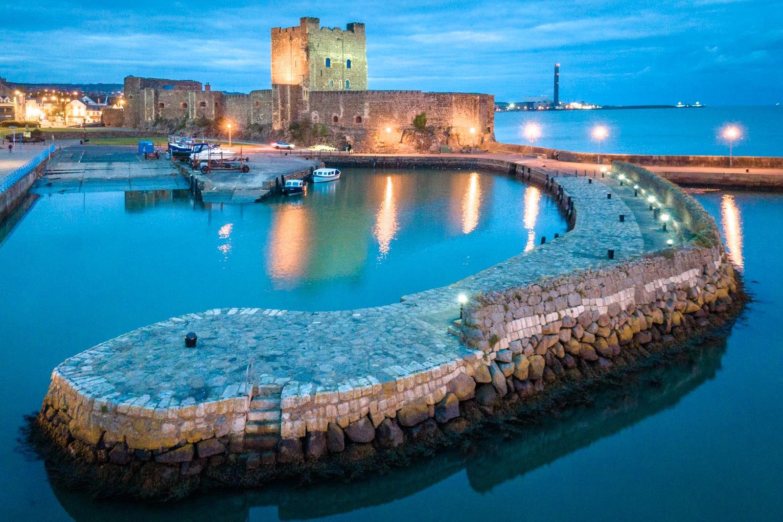 Aerial photo of Carrickfergus Castle by Bout Yeh drone photo video services Belfast and Northern Ireland - photo 0001-3
